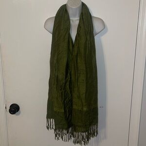 Pashmina scarf green parsley design
